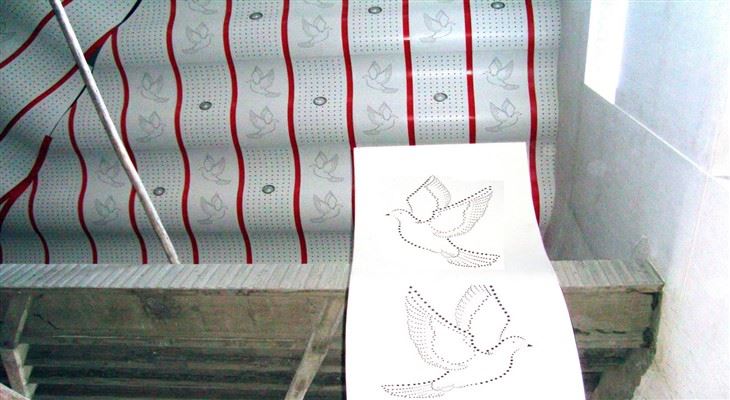 Tấm ốp trần trang trí hoa văn nghệ thuật Tấm trần nhôm đục lỗ